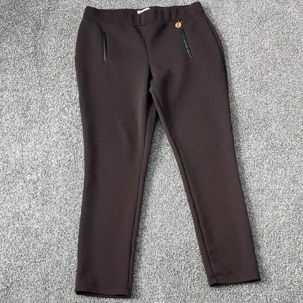 Brown Textured Pants
